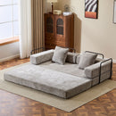 Convertible Floor Sofa Bed With Pillow Back Support Armrest