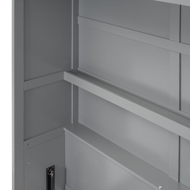 Murphy Wall Bed With Shelves, Space Saving