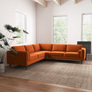 Amber - Velvet Corner Sectional Sofa