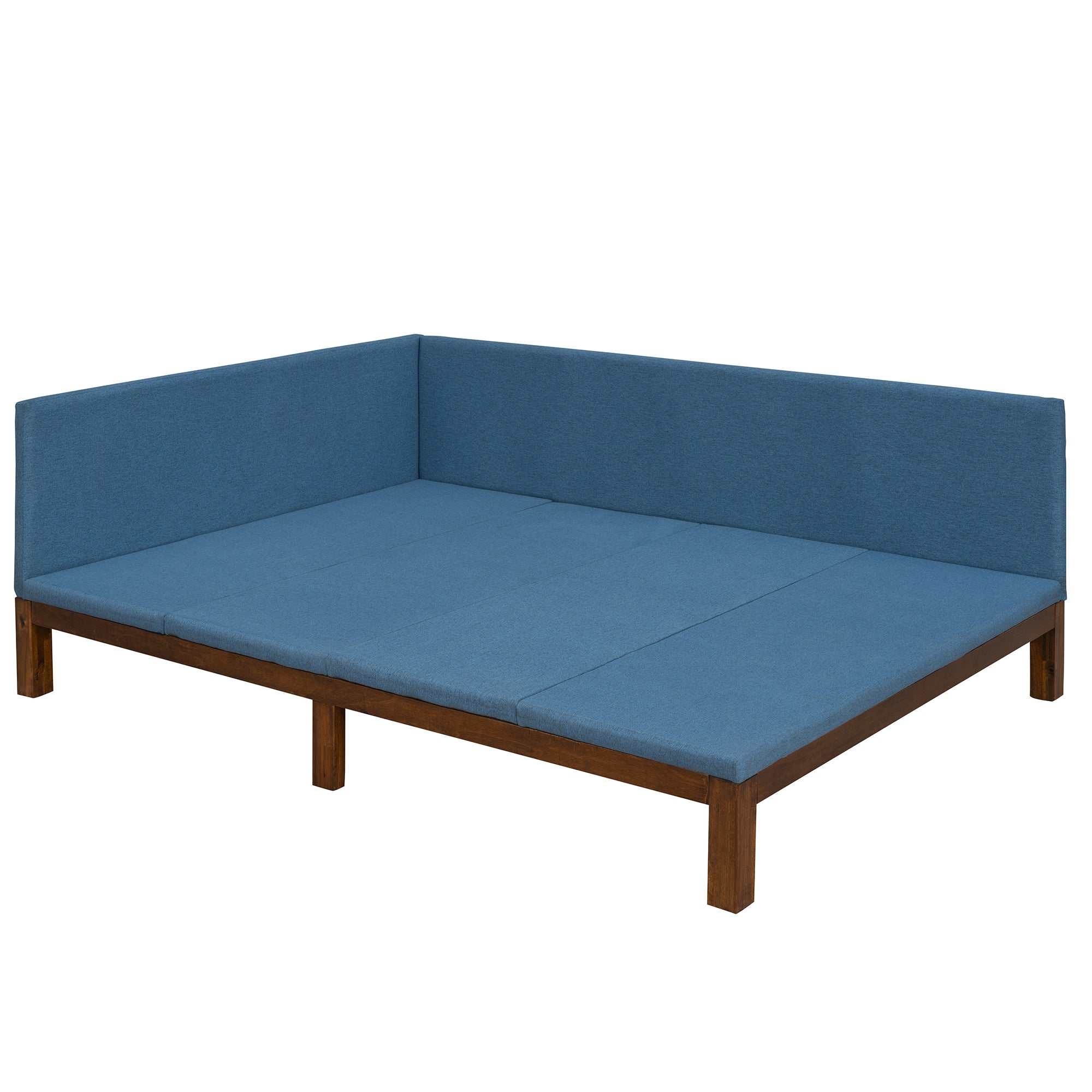 Upholstered Daybed/Sofa Bed Frame Full Size Linen-Blue - Atlantic Fine Furniture Melbourne FL