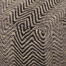 Barracuda - Handcrafted Cotton Pouf With Chevron Pattern - Brown / Beige