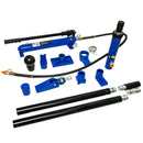10 Ton Portable Hydraulic Equipment Kit For Metal Work - Black / Blue