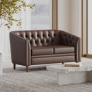 Sophisticated Loveseat With Diamond Stitched Detailing