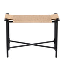 Handwoven Paper Rope Foot Rest Shoes Stools Ottomans For Entryway