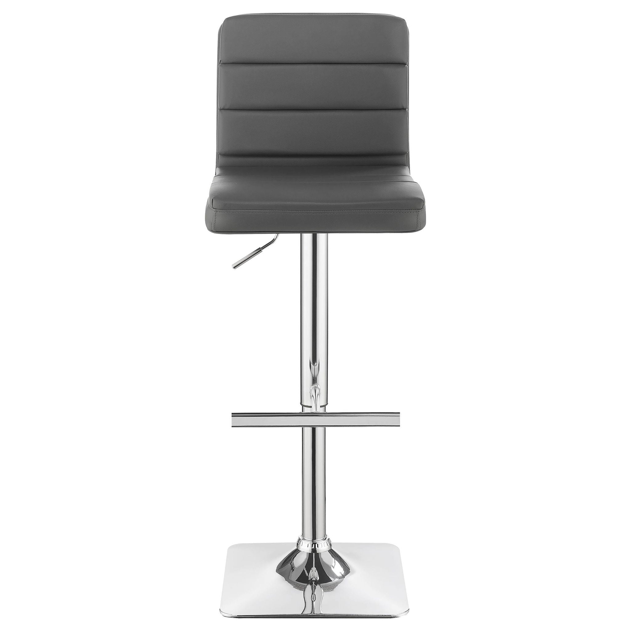 Bianca Upholstered Adjustable Bar Stool Grey (Set of 2)
