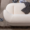 Modern Fashion Yp40116W Circular Curve Design Sofa, 4 Seater For Office & Bedroom - White