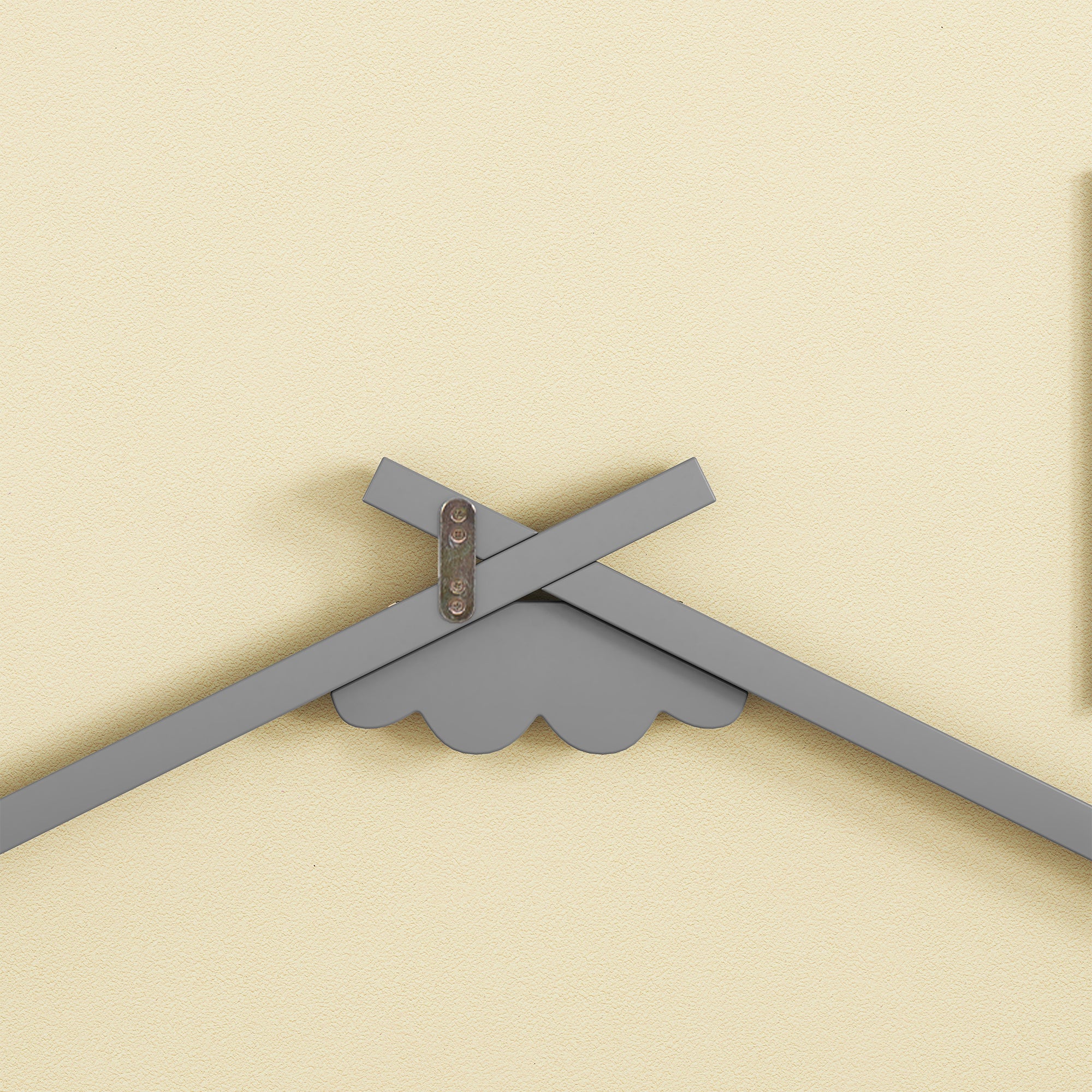 Twin House-Shaped Bedside Floor Bed with Guardrails, Slats, without Door ,Grey