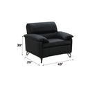 Eilene - Chair - Black Top Grain Leather