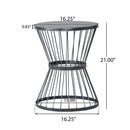 Lassen - Modern Outdoor Side Table With Hourglass Design