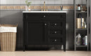 Bathroom Vanity & Top Sink, Modern Bathroom Storage Cabinet With 2 Drawers And A Tip-Out Drawer