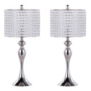 Ashland - Contemporary Table Lamp Round Clear Crystal Beads (Set of 2) - Polished Nickel