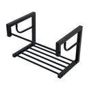 Wall Mounted Rectangular Bathroom Sink With Towel Bar & Overflow - White