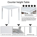 5 Piece Counter Height Table Set, Square Table And 4 Upholstered Chairs