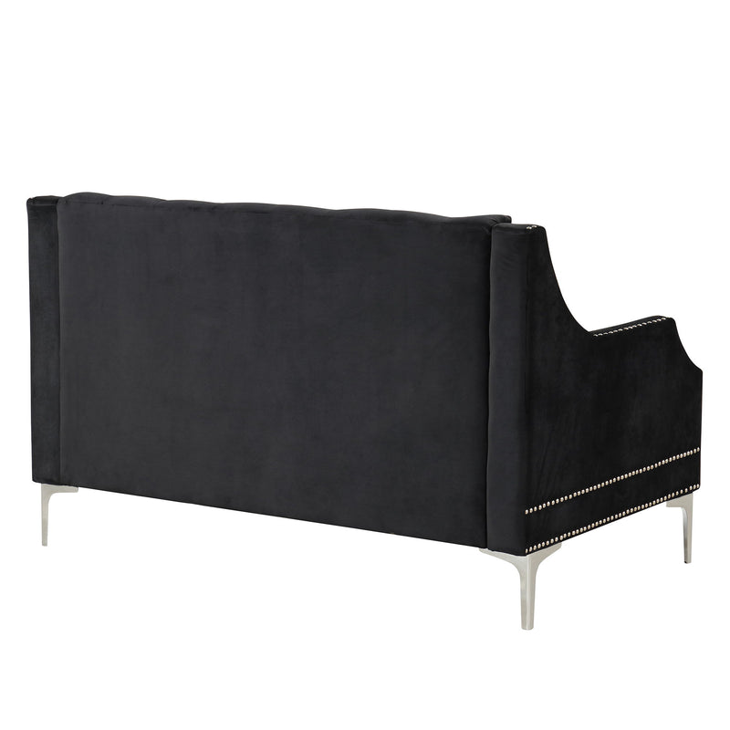 Modern Sofa Dutch Plush Upholstered Sofa & Metal Legs, Button Tufted Back