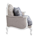 Ciddrenar - Loveseat - Fabric & White Finish - Atlantic Fine Furniture Inc