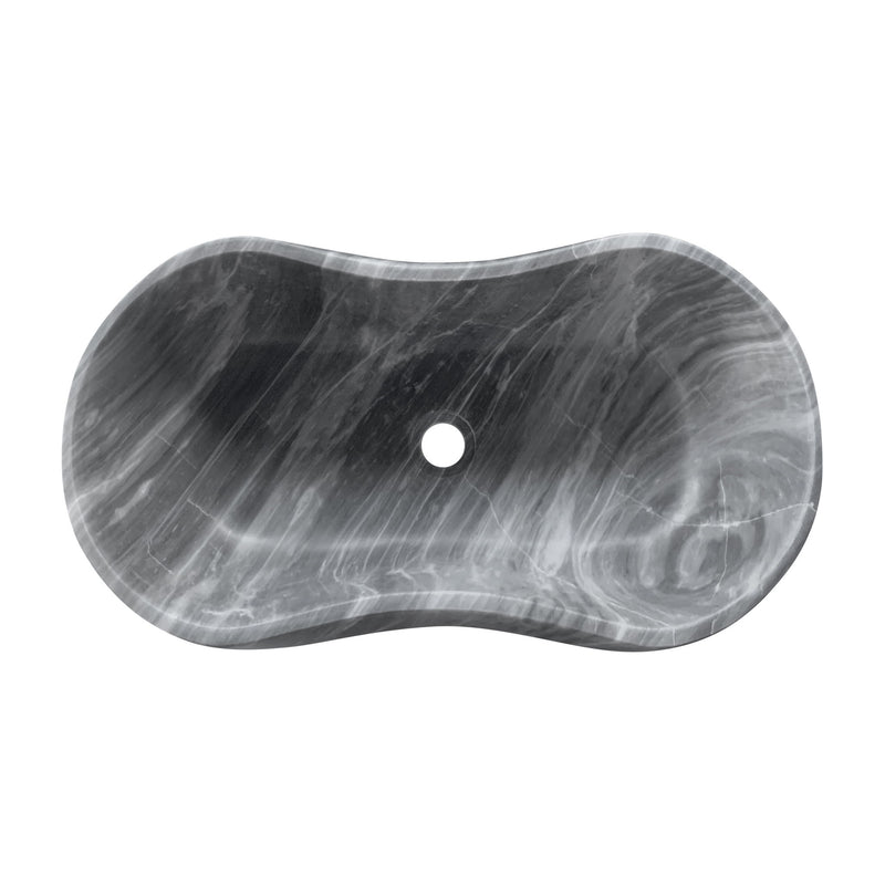 Bathroom Vessel Sink With Wavy Design