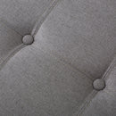 Kinetics - Upholstered Storage Ottoman With Lift-Top And Button Tufted Seat - Light Gray