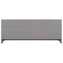 Full Floor Bed with Side Bookcase,Shelves,Guardrails,Grey