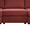 Modern 3 Seater Upholstered Sofa With Curved Design