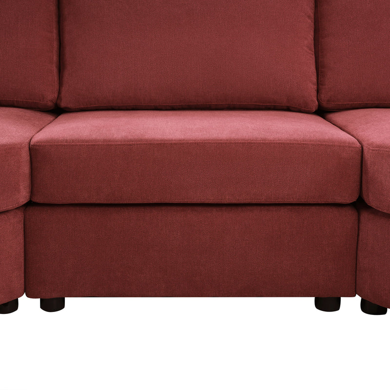 Modern 3 Seater Upholstered Sofa With Curved Design
