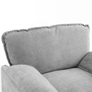 Oversized Reading Armchair With Thick Cushions, High Back Support