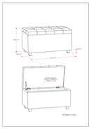 Cosmopolitan - Upholstered Storage Ottoman