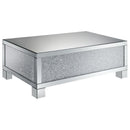 Gillian - Rectangular Mirrored Acrylic Coffee Table - Silver - Atlantic Fine Furniture Inc