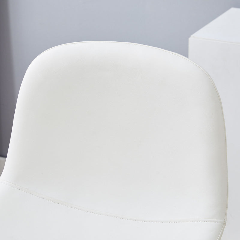 Modern Black Pu Bar Chair Rounded Backrest (Set of 2)