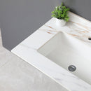 Elegant Vanity Top With Undermount Sink And Backsplash, Sintered Stone