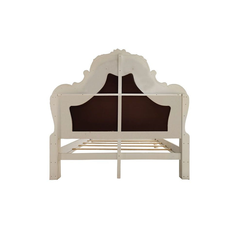 Dresden - Queen Upholstered Bed - Bone White Finish