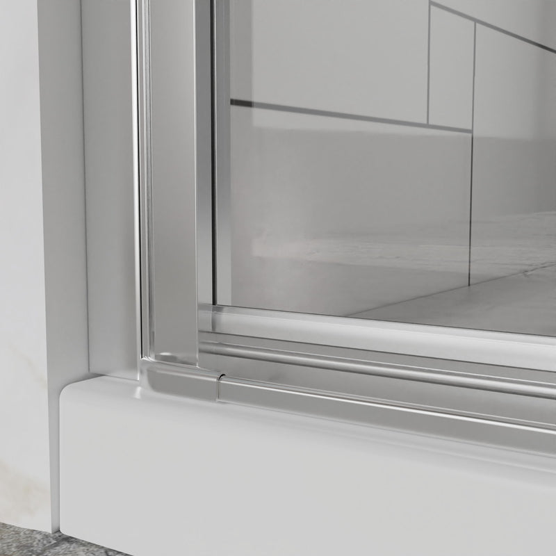Frameless Bi Fold Shower Doors 30" W X 72" H - Chrome
