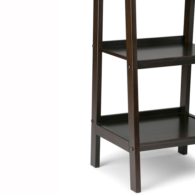 Sawhorse - Ladder Shelf - Dark Chestnut Brown