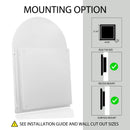 Arched Recessed Medicine Cabinet, Metal Framed Bathroom Wall Cabinet With Mirror And Adjustable Shelves, Wall Mirror With Storage For Bathroom