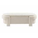 Versatile Storage Ottoman Bench, Spacious & Durable - Beige