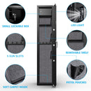 Large Capacity Quick Access Fingerprint Gun Safe, 4 - 5 Gun Biometric Metal Rifle Gun Security Cabinet Safe Locker - Black
