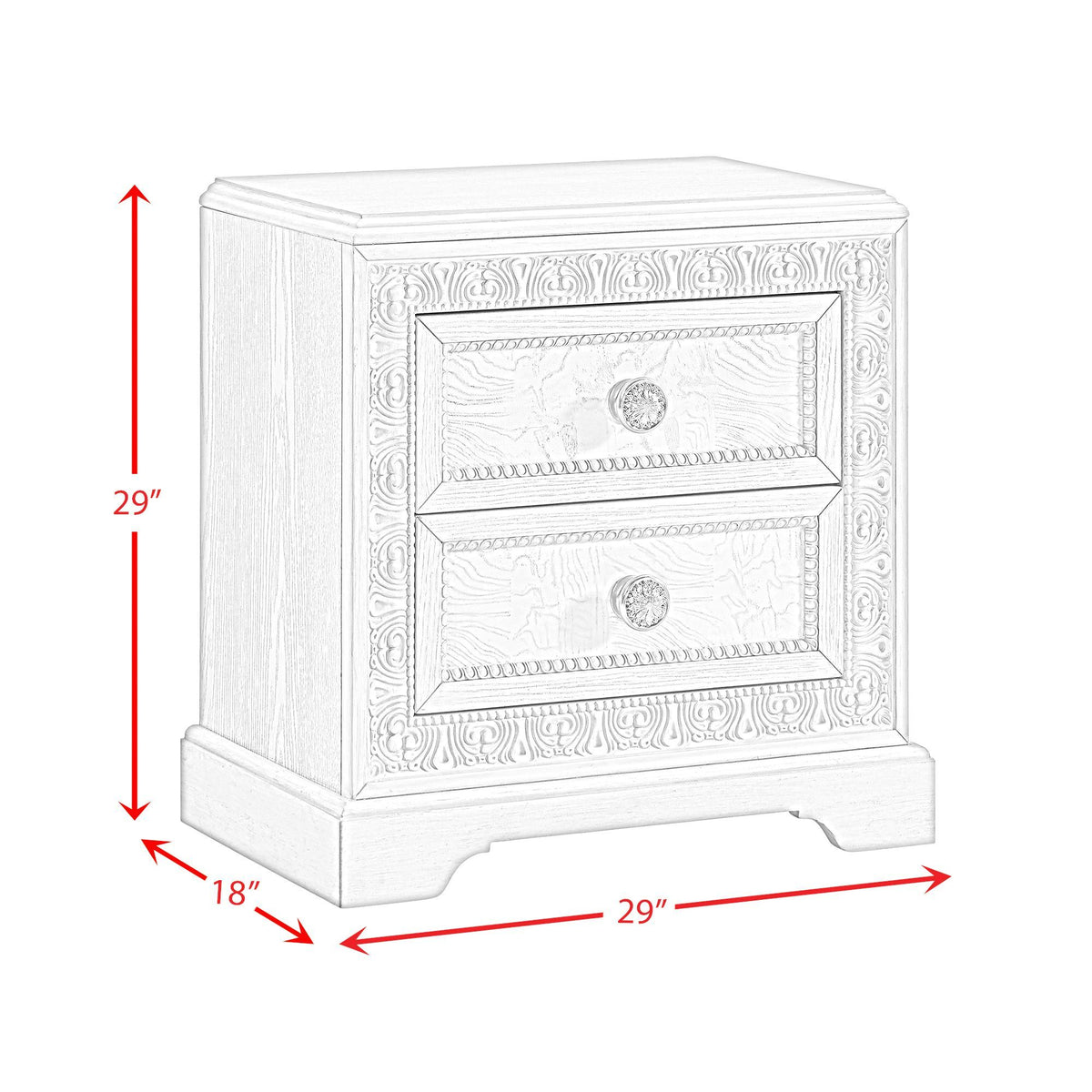 Romilly Storage Bedroom Set in White by Elements International, view 18