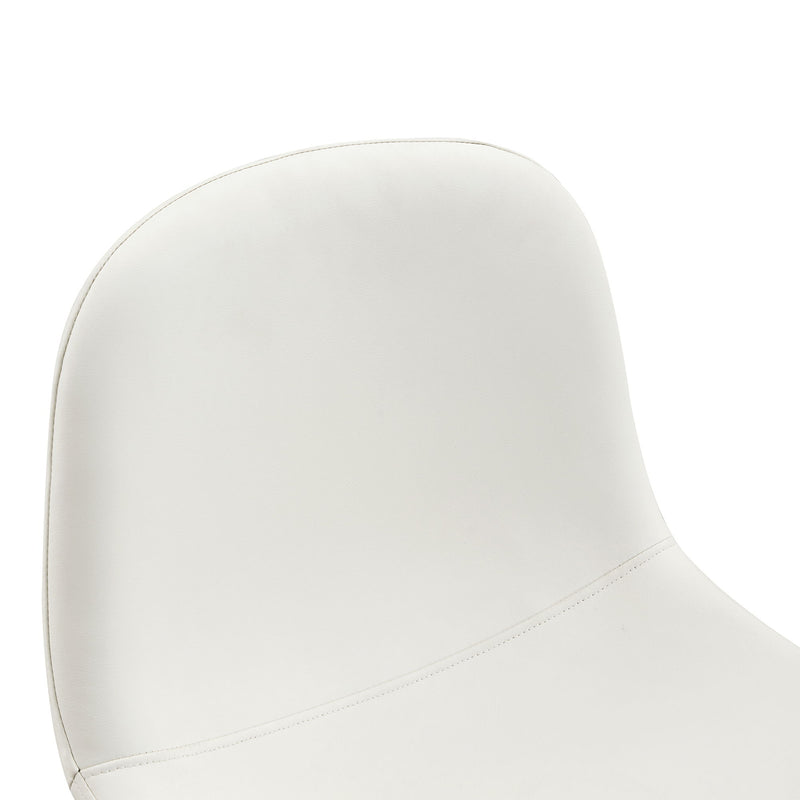 Modern Black Pu Bar Chair Rounded Backrest (Set of 2)