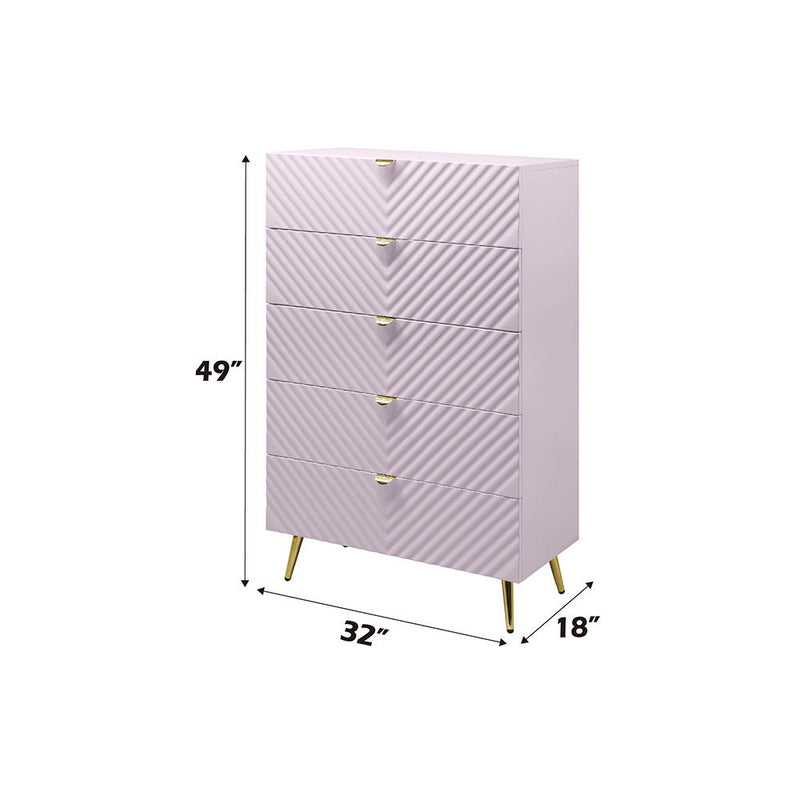 Gaines - Chest - Pink High Gloss