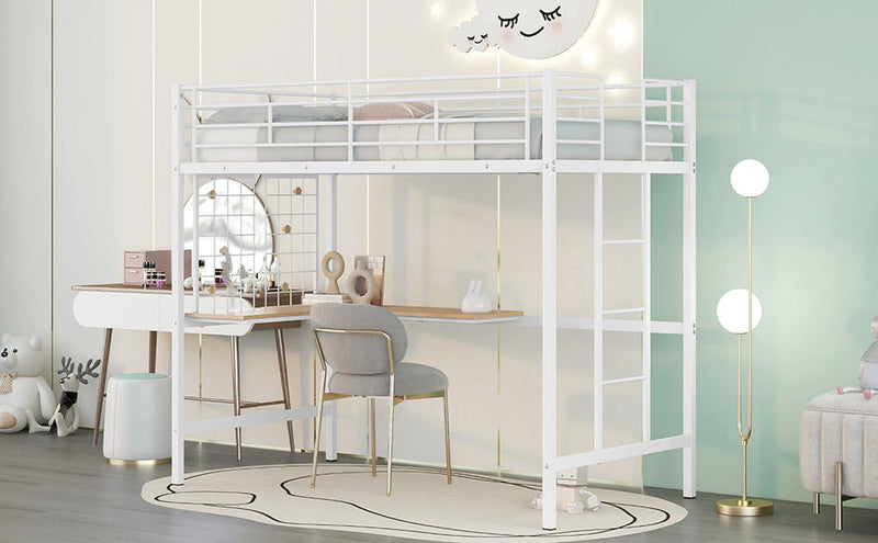 Bed With Desk And Grid