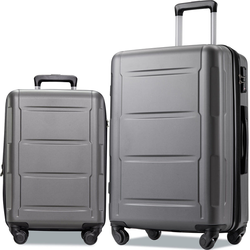 Expanable Spinner Wheel 2 Piece Luggage Set ABS Lightweight Suitcase With Tsa Lock 20" / 28"