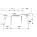 Crestmont - Extension Dining Table Faux Marble - Black