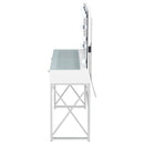 Eliza - Vanity Set With Lighting & Stool - White And Chrome