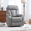 Electric Power Lift Recliner Chair, Fabric Recliner Chair, Home Theater Seating, Living Room Chair, Side Pocket, Remote Control - Light Gray
