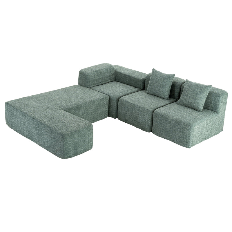 Sectional Sofa Full-Compressed Sofa Couch Free-Combined Sofa For Living Room