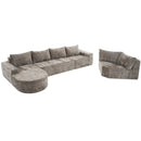 U-Shaped Oversized Modular Cloud Sectional Sofa With Deep Seat For Living Room