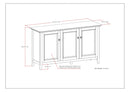 Amherst - Wide 3 Door Storage Cabinet - Hickory Brown