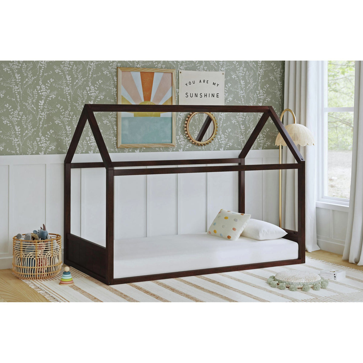 Sami Montessori Bed in Dark Brown by Elements International, view 38