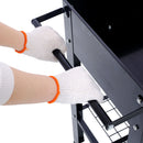 Elevated Mobile Raised Ergonomic Metal Planter Garden Bed With Wheels Powder Coated Steel - Black