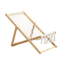 Bamboo Weaving Chair Set With Handwoven Rope For Patio And Living Spaces - Natural