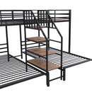 Metal Bunk Bed With Storage Shelves Staircase